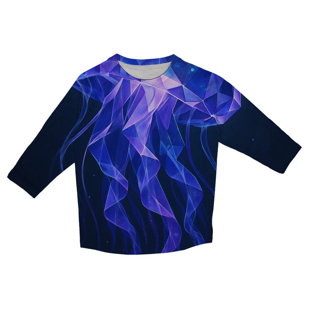 Crystal Jellyfish Deep Sea Bloom trendy 3/4 sleeve tops