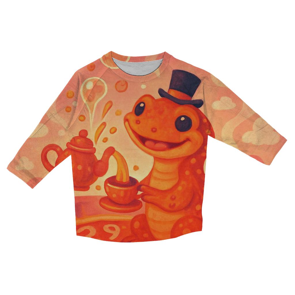 Bubblegum Volcano Tea Party casual three quarter sleeve shirts