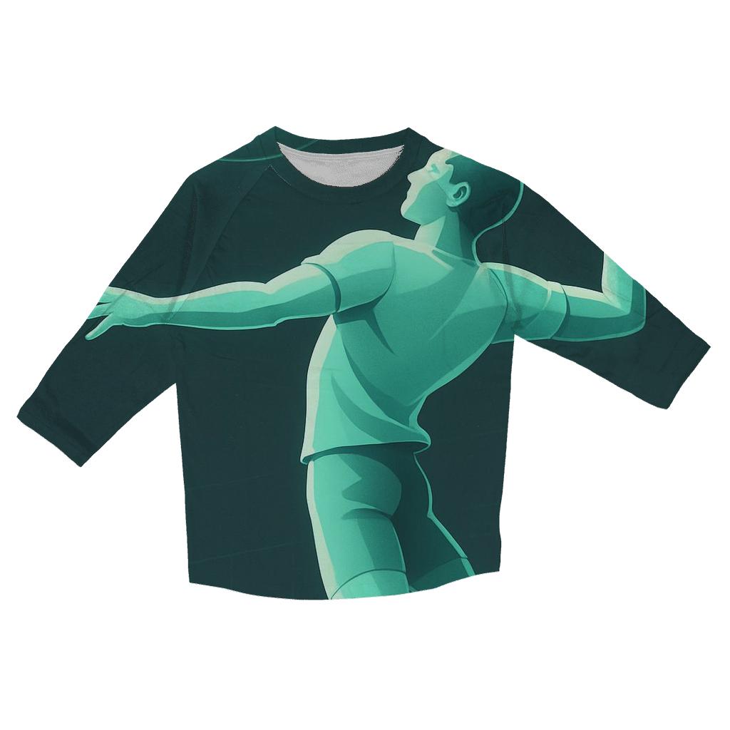 Mint Volleyball Zero Gravity Spike personalized 3/4 sleeve tees