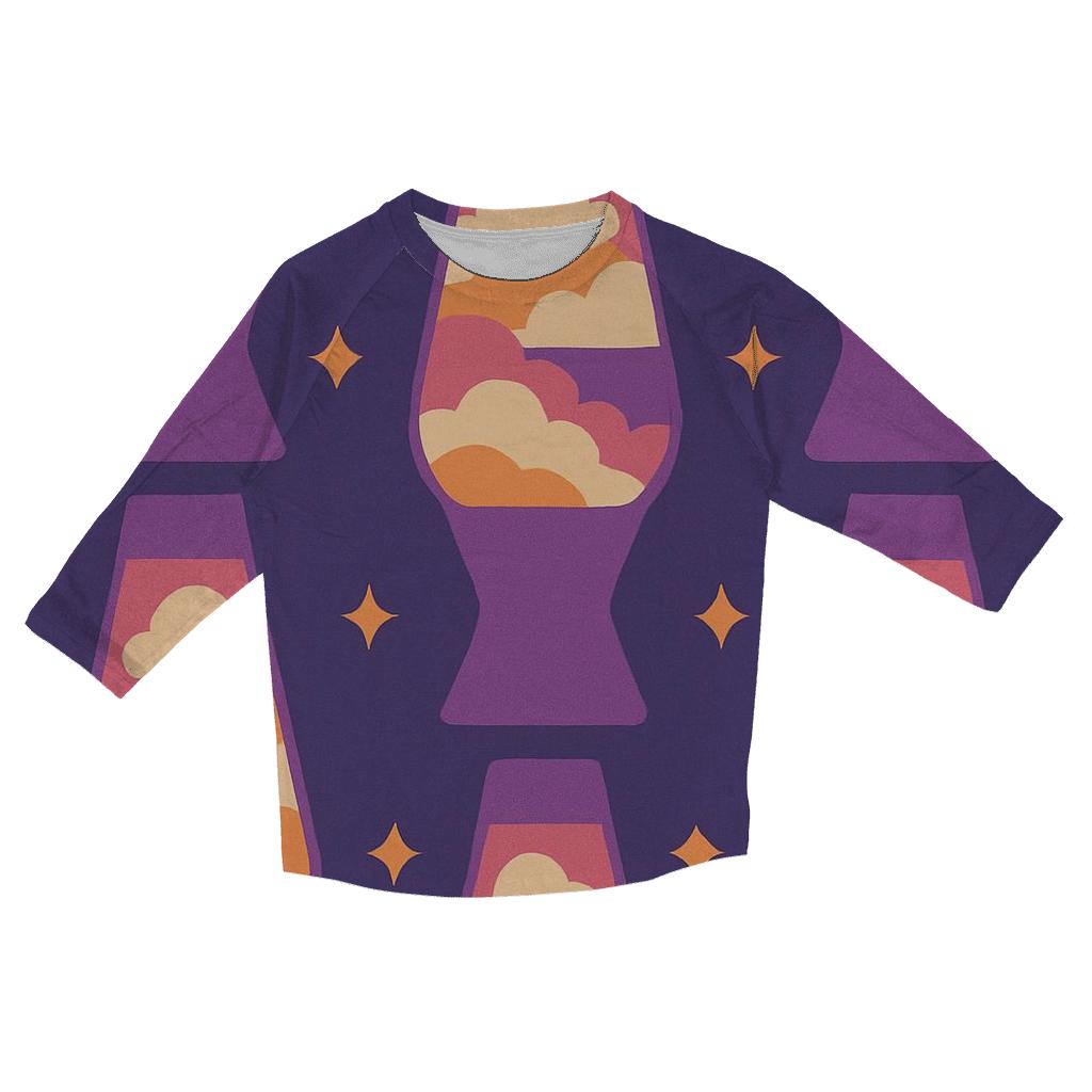 Cosmic Lava Lamp Layers custom 3/4 sleeve shirts