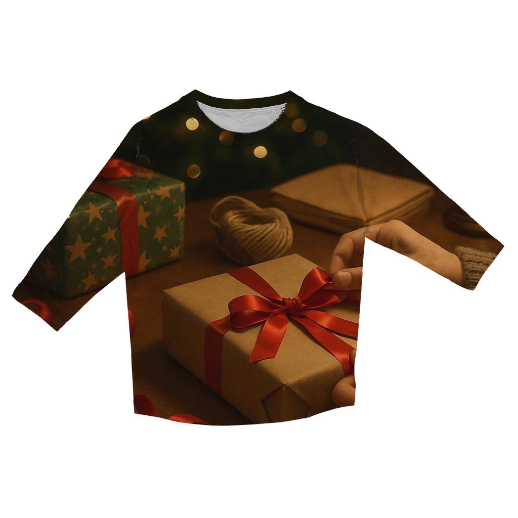 Gift Wrap Table With Ribbon Curl Magic trendy 3/4 sleeve tops