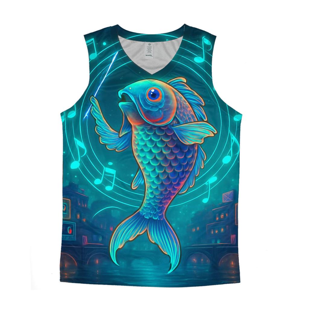Neon Koi Orchestra stylish racerback tanks