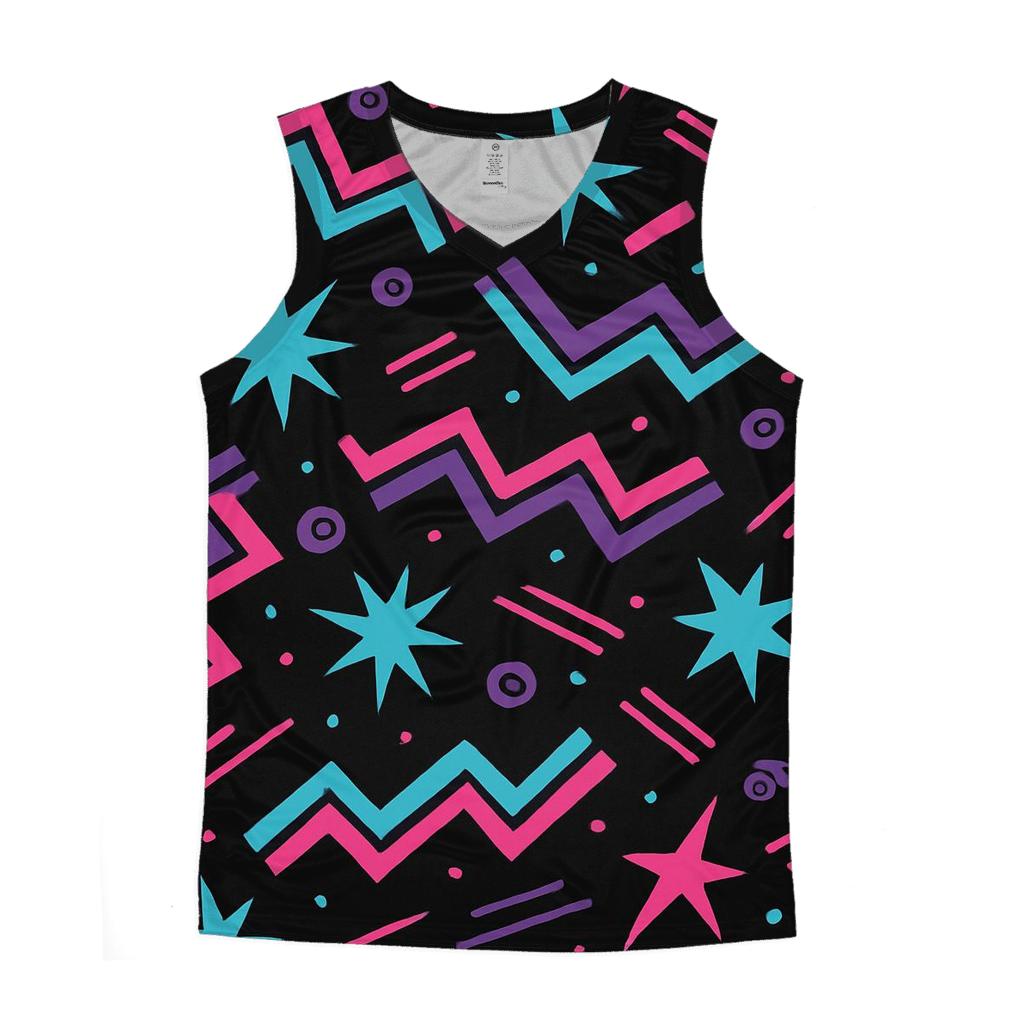 Neon Roller Rink Floor Pattern custom tank tops