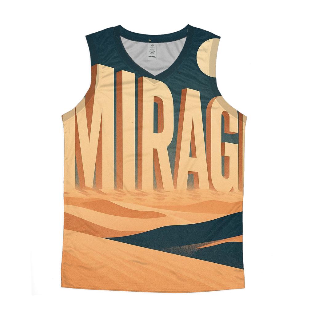 Desert Moon Mirage Typography graphic print tank tops