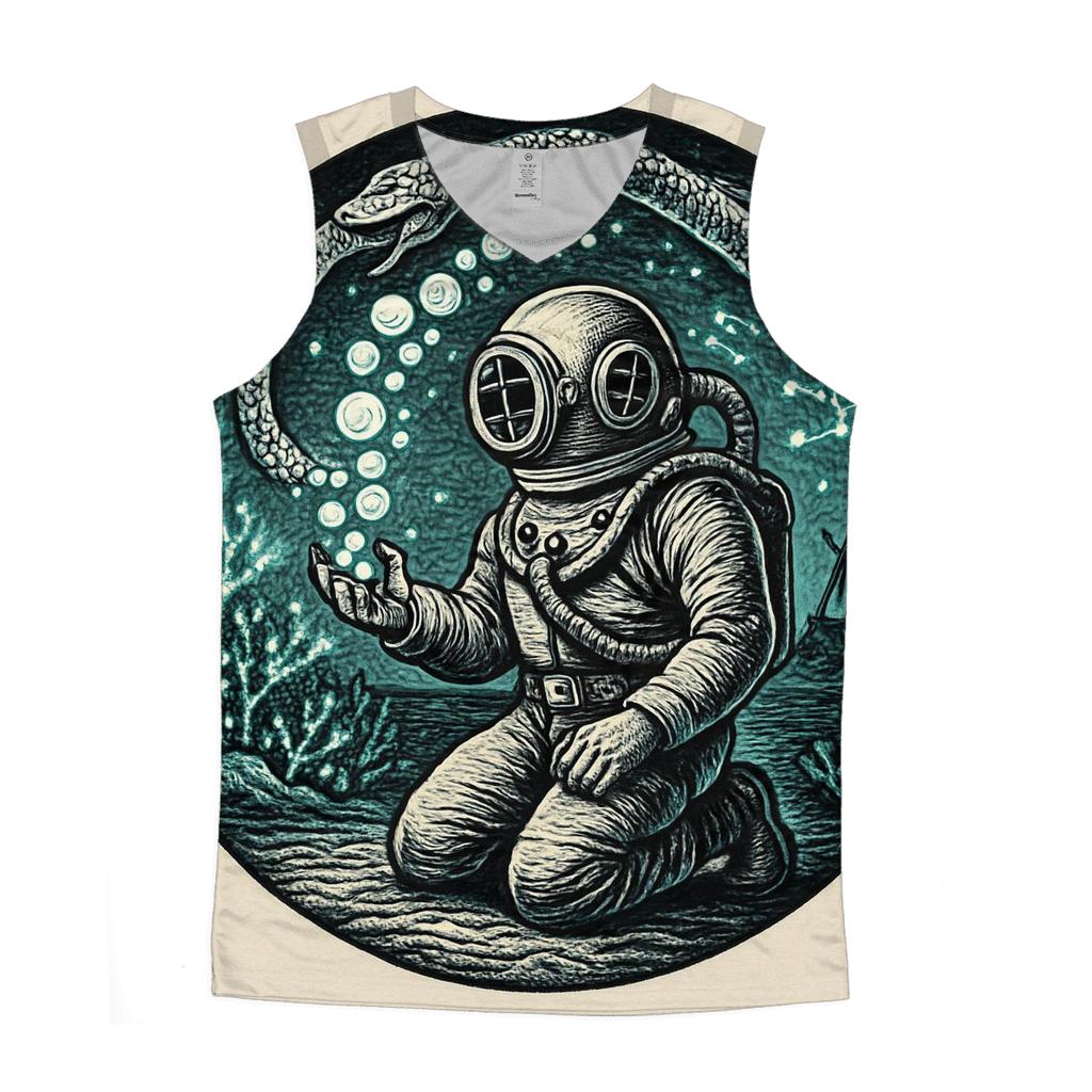 Deep Sea Astronaut Ouroboros cotton sleeveless tops