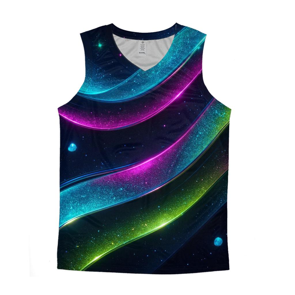 Chrome Aurora Ribbons cotton sleeveless tops