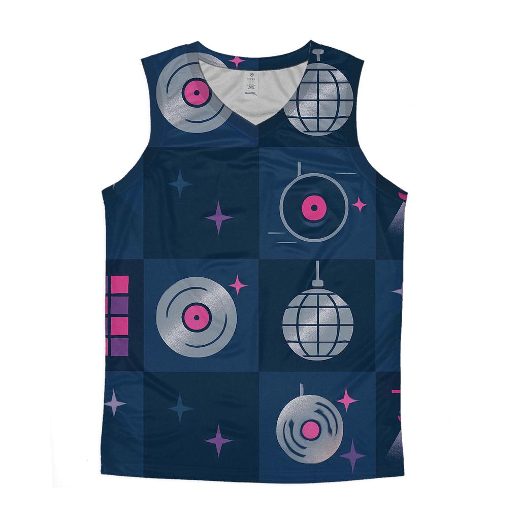 Disco Hour Star Grid designer workout tanks