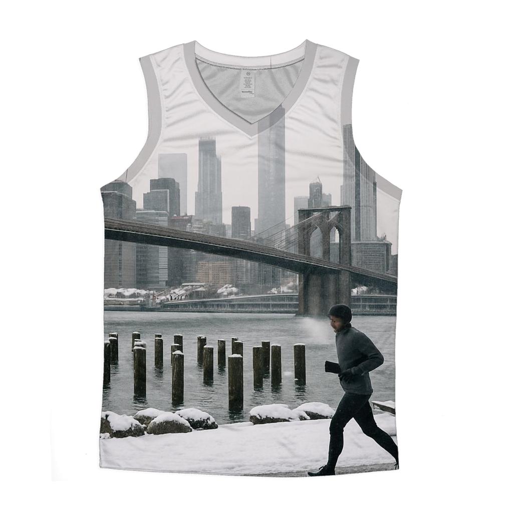 Winter Silence From Brooklyn Bridge Park Pier trendy fitted tank tops