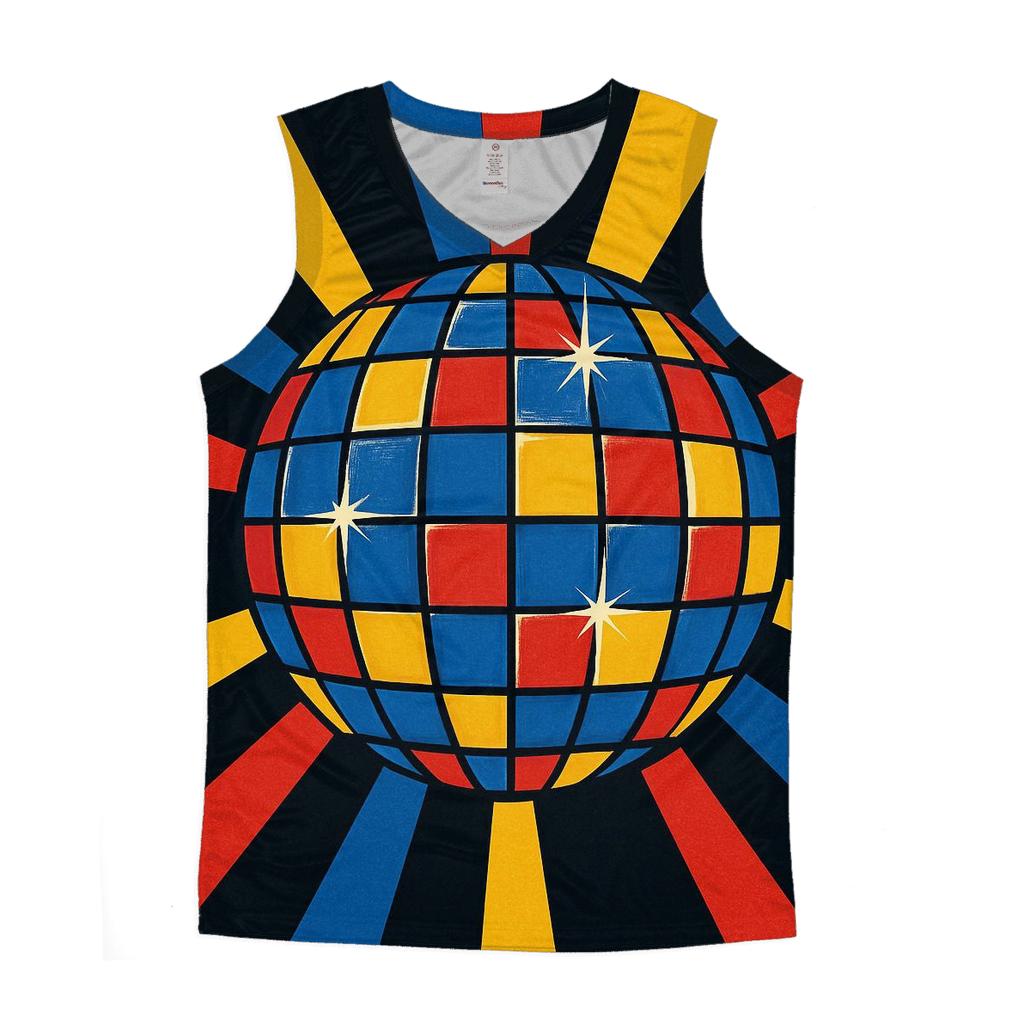 Disco Ball Prism Burst designer workout tanks