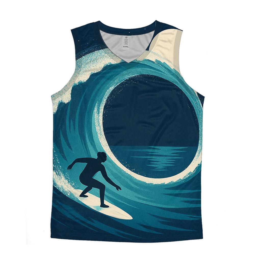 Indigo Wave Surf Orbit trendy fitted tank tops