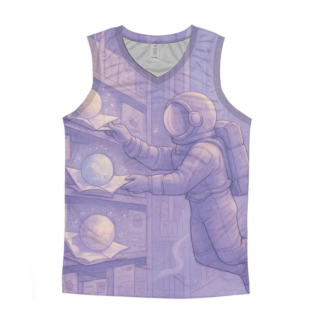 Moonlit Library Of Paper Planets casual summer tank tops