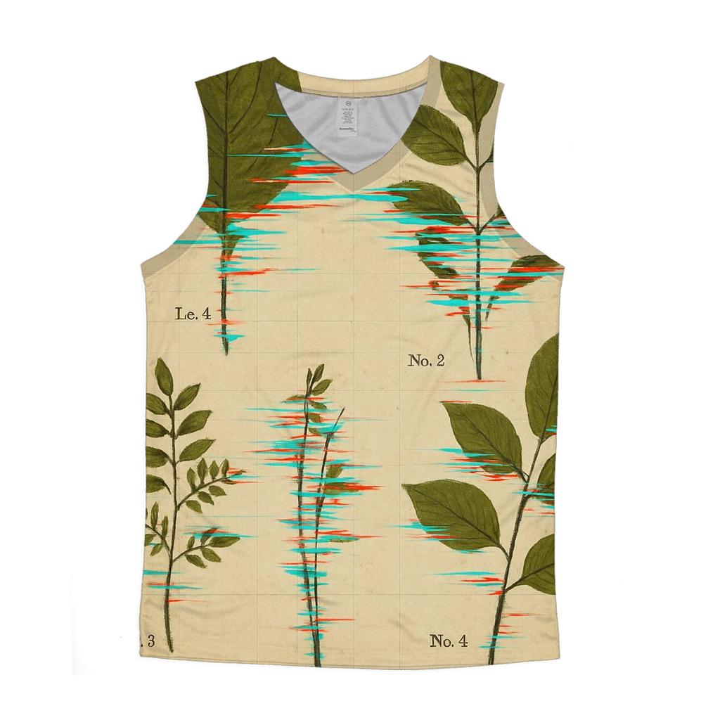 Glitch Botanica Herbarium custom tank tops