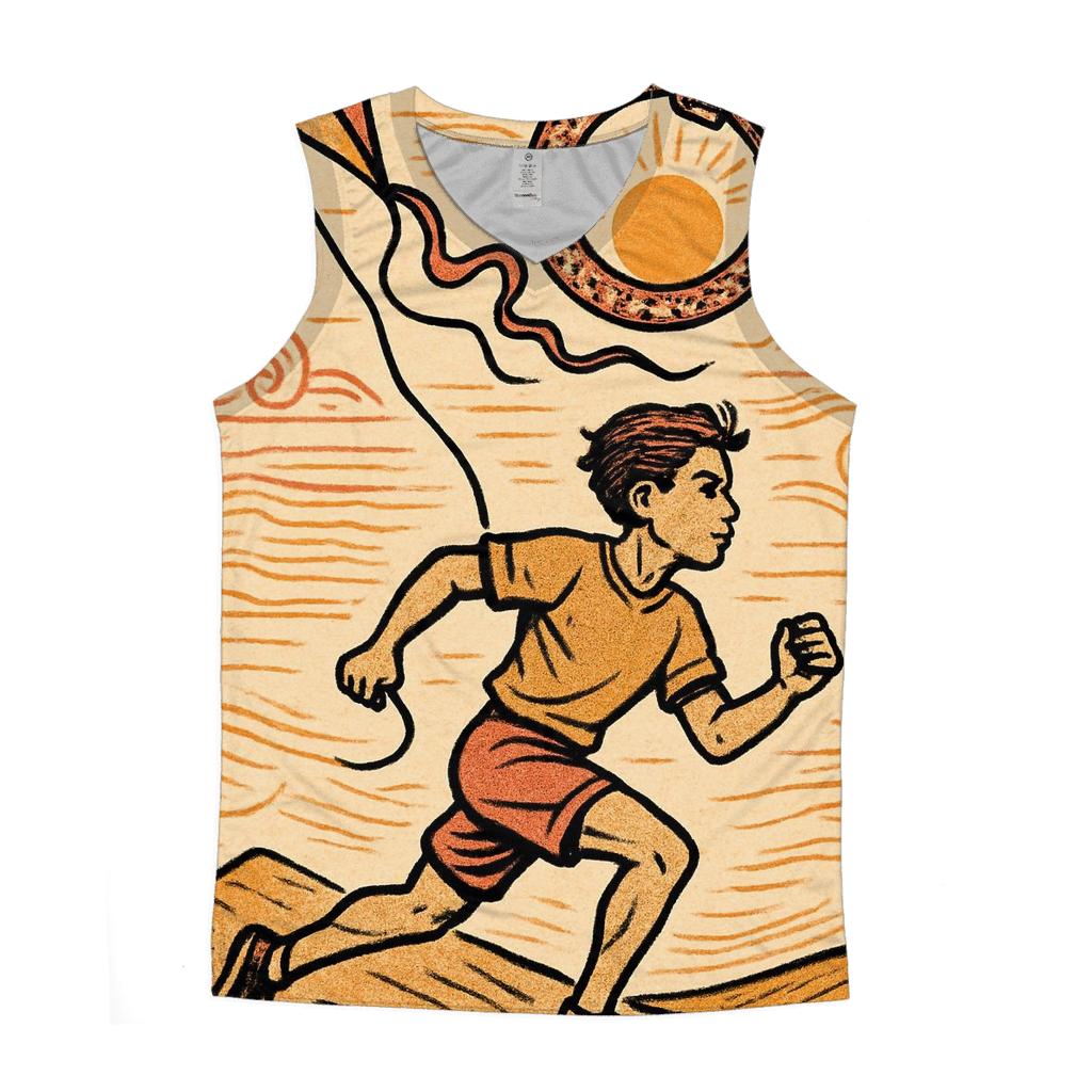 Solar Kite Runner Ouroboros graphic print tank tops