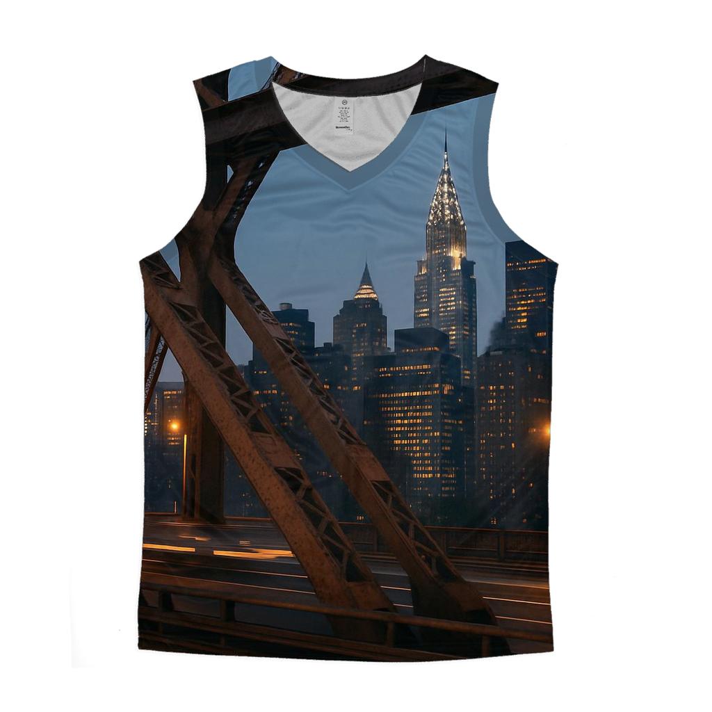 Queensboro Bridge Framing Midtown At Blue Hour stylish racerback tanks