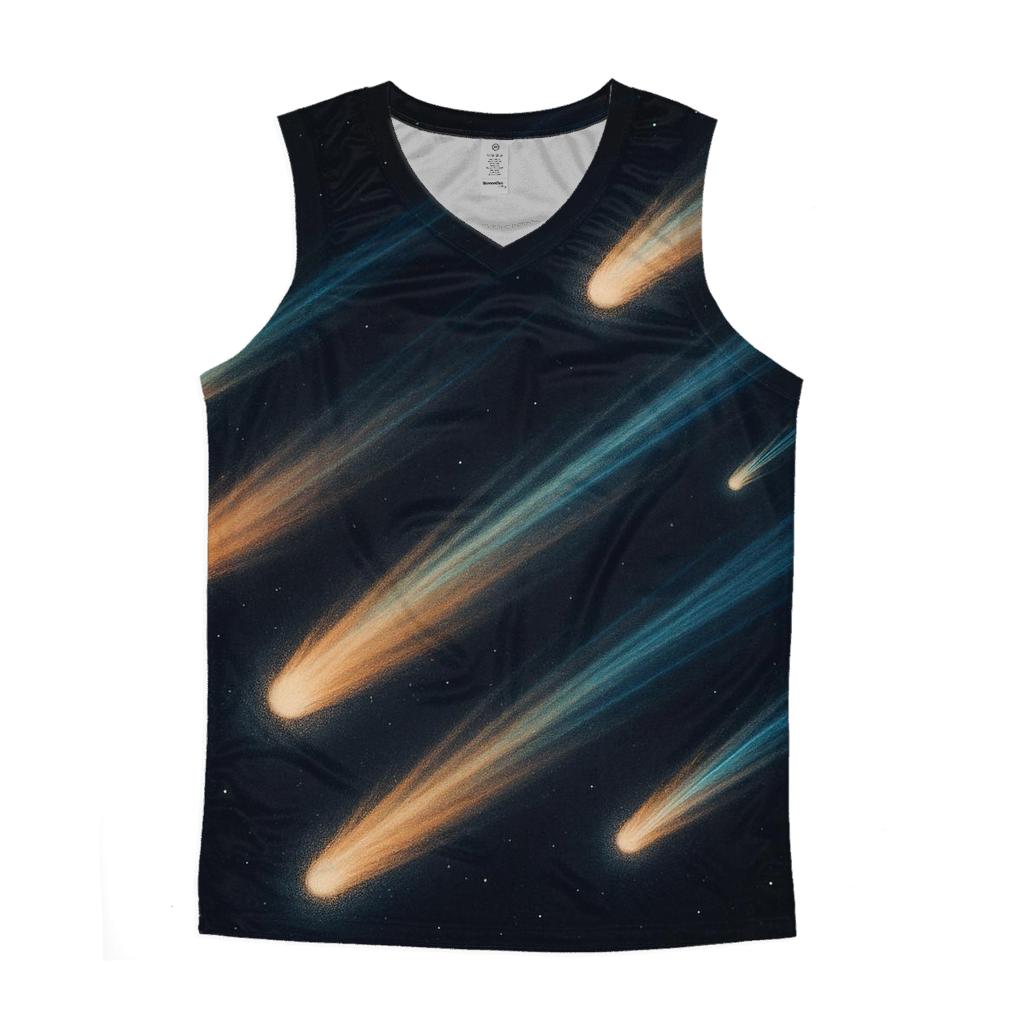 Comet Trail Fan And Ion Striae graphic print tank tops