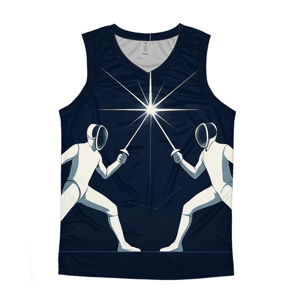 Midnight Fencing Star Parry graphic print tank tops