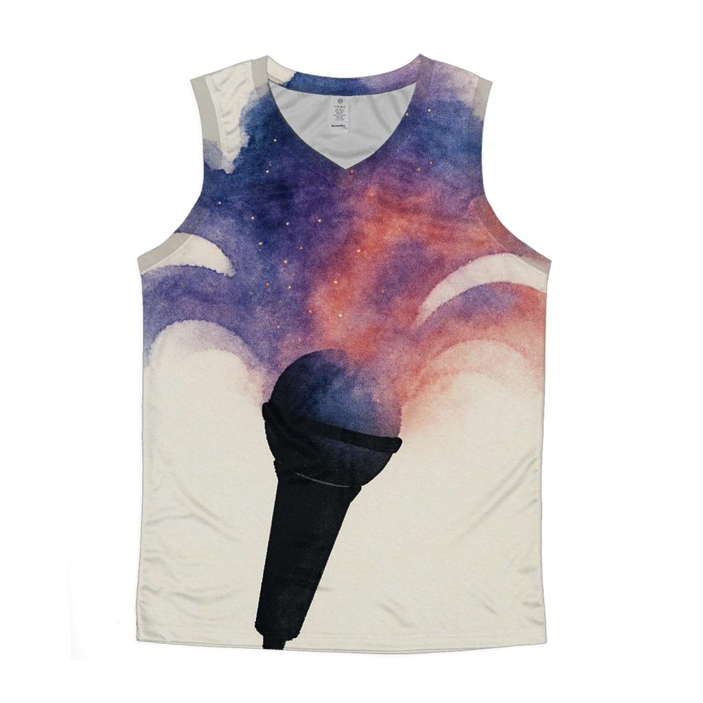 Microphone Nebula Bloom sports performance tank tops