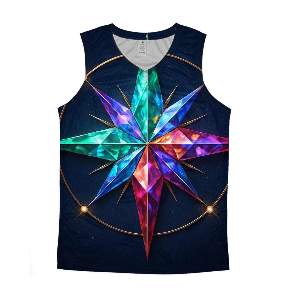 Jewel Tone Prism Compass stylish racerback tanks