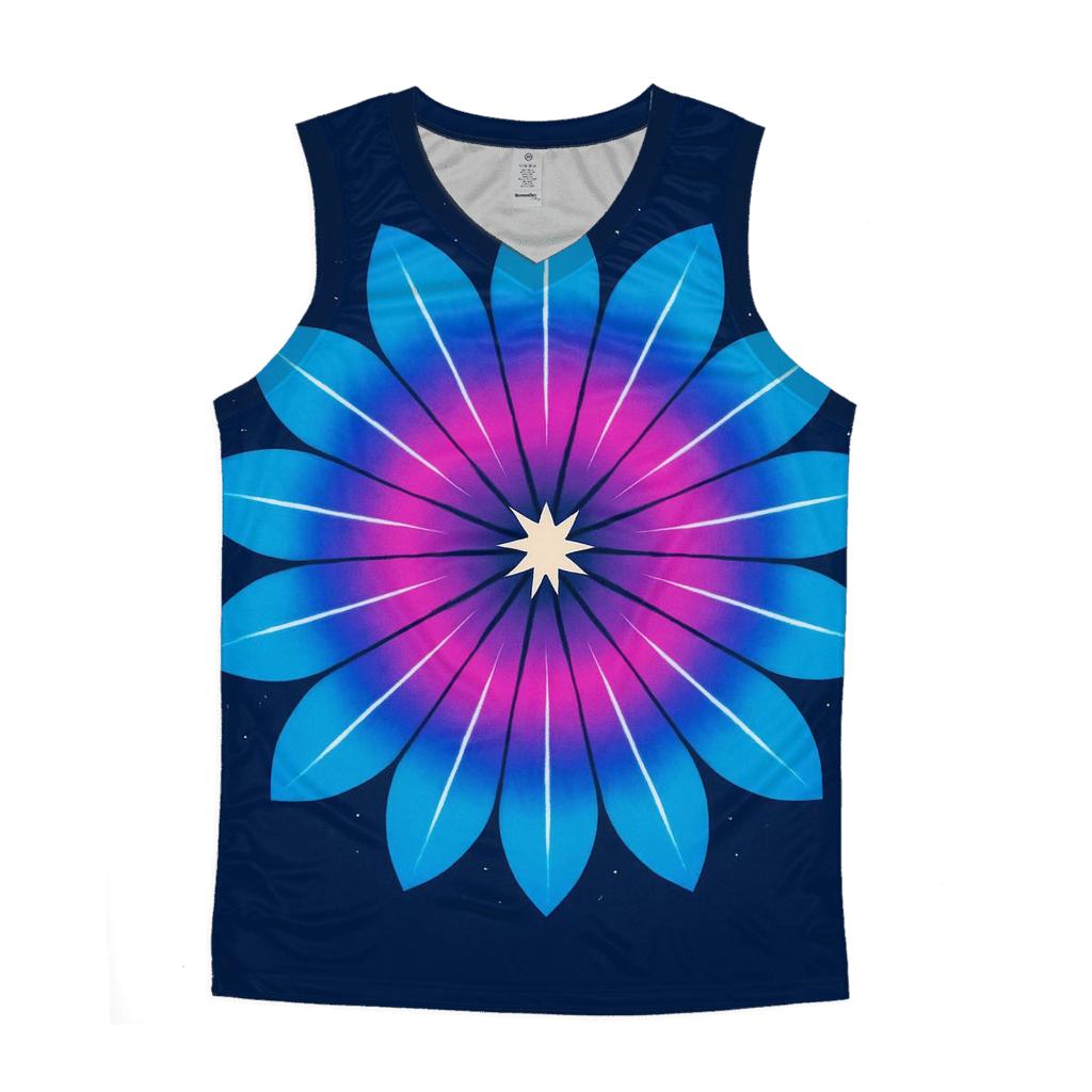 Mandala Pulsar Sunburst Petals sports performance tank tops