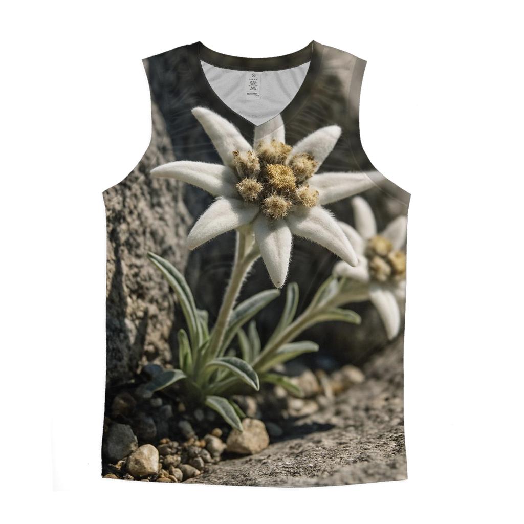 Alpine Edelweiss In Wind Sheltered Crevice personalized athletic tanks