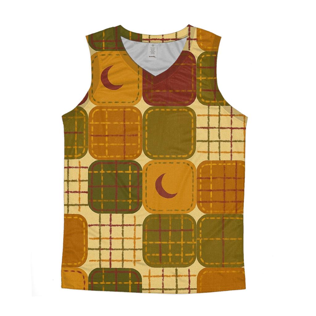 Harvest Moon Patchwork Plaid cotton sleeveless tops