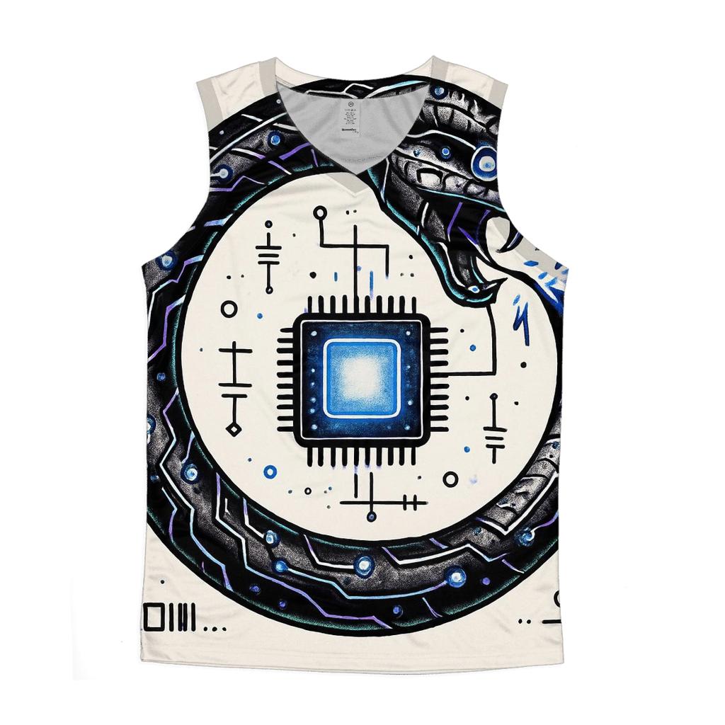 Neon Circuit Ouroboros custom tank tops