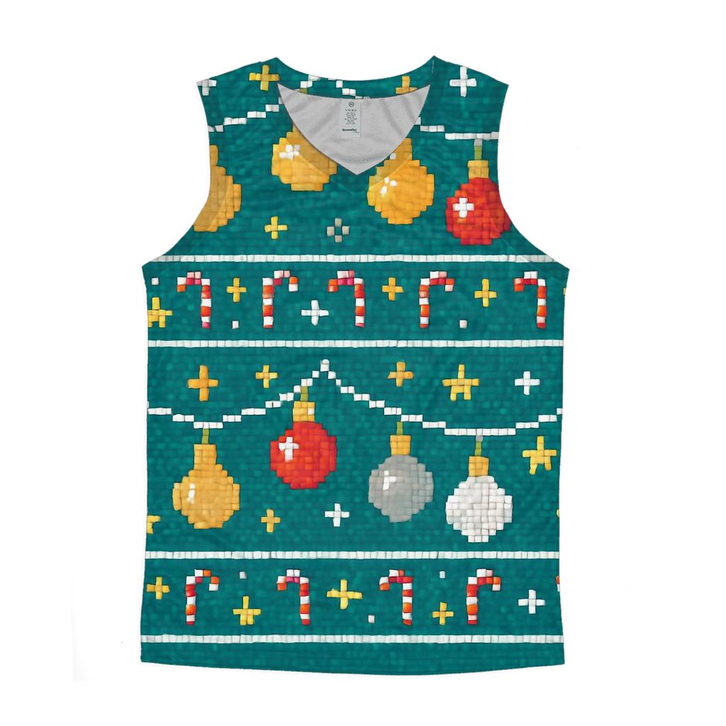 Ornament Garland Checker Rows Design designer workout tanks