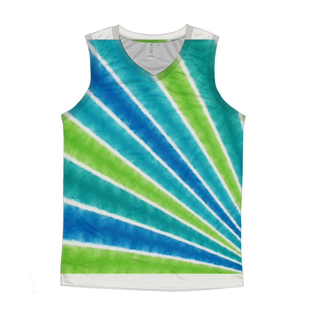 Diagonal Fold Meteor Shower Rays casual summer tank tops