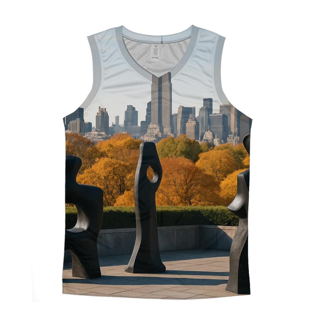 Autumn Morning From The Met Roof Garden Toward Midtown personalized athletic tanks