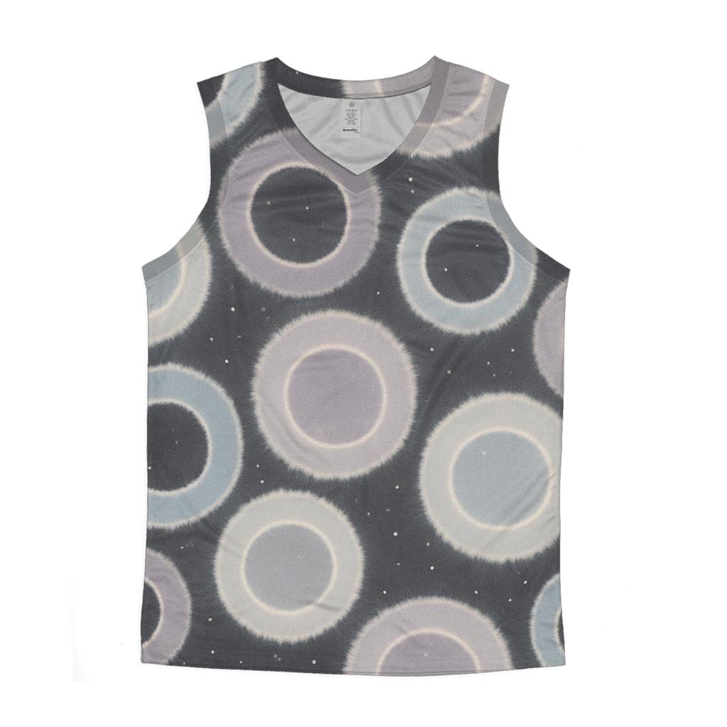 Reverse Dye Moon Crater Rings personalized athletic tanks