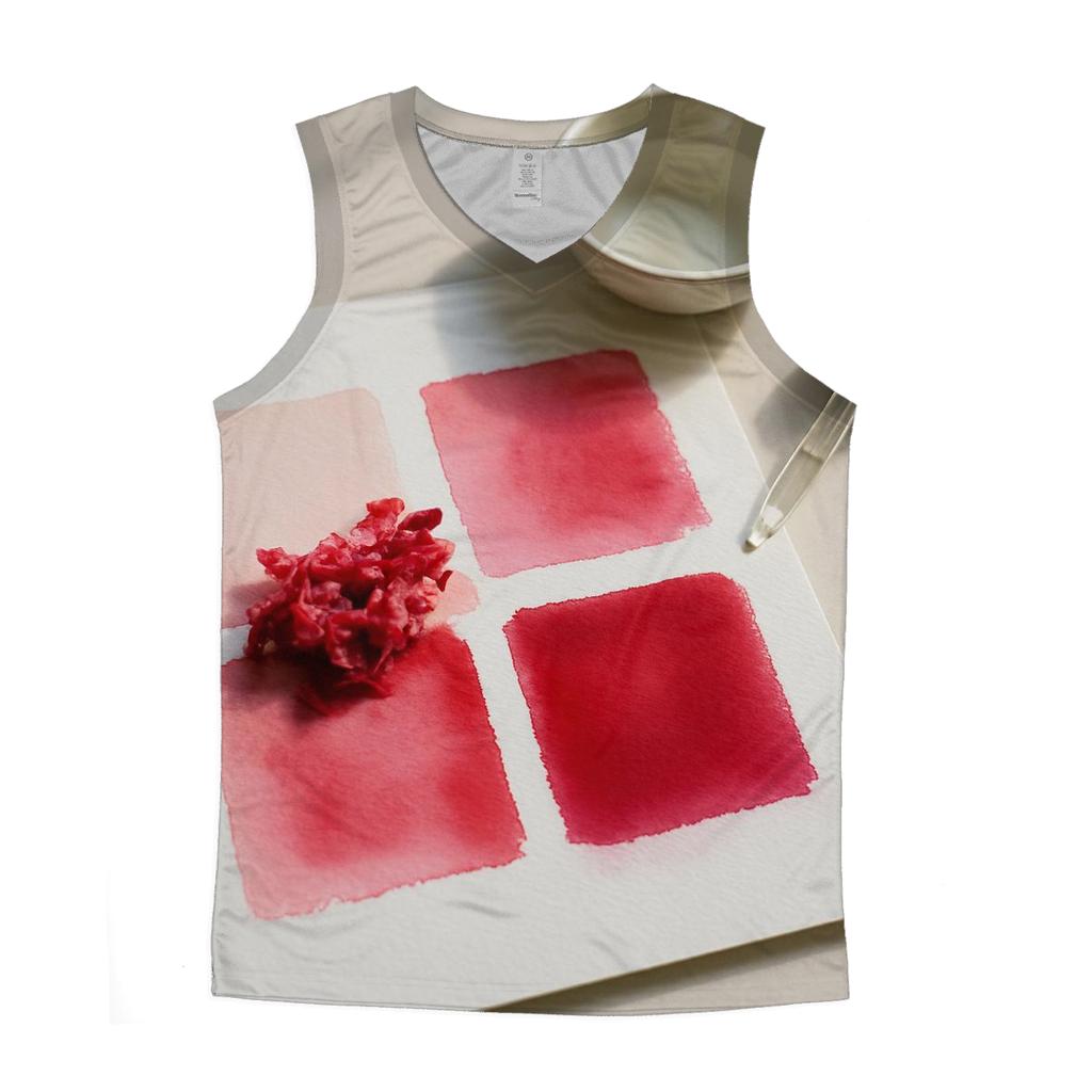 Peony Petal Pigment Test On Watercolor Paper stylish racerback tanks
