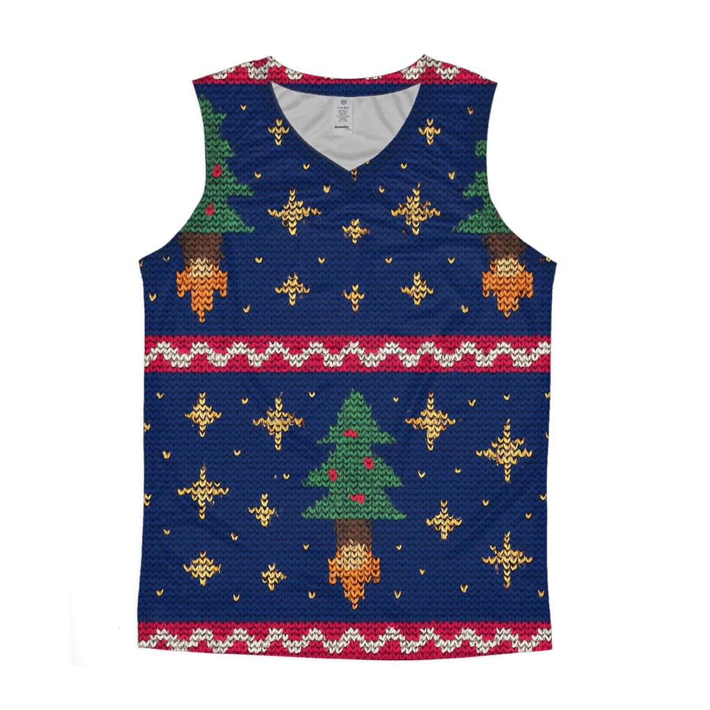 Christmas Tree Rocket Launch Bands Design designer workout tanks