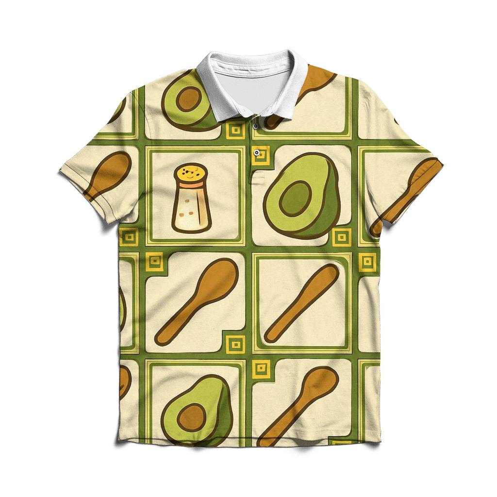 Groovy Avocado Kitchen Tiles branded logo polo shirts