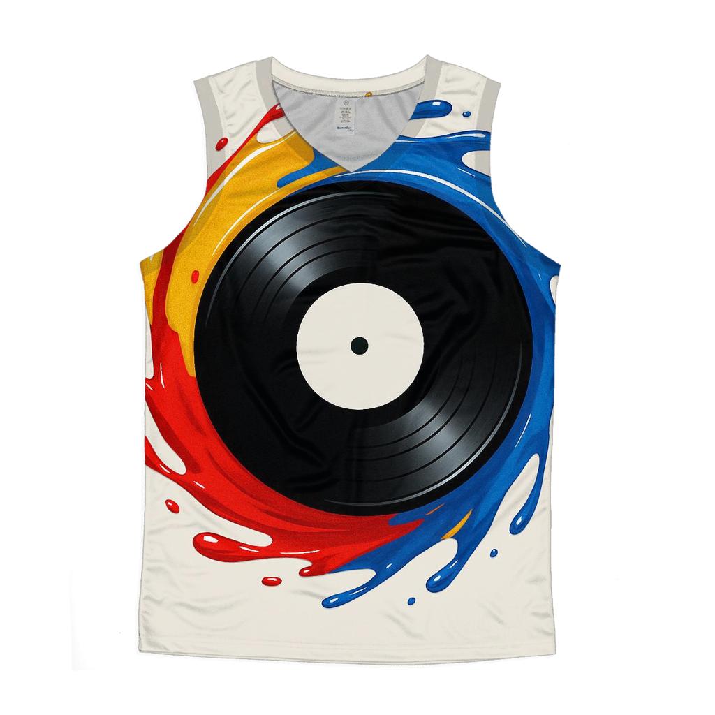 Vinyl Record Splash Ring custom tank tops