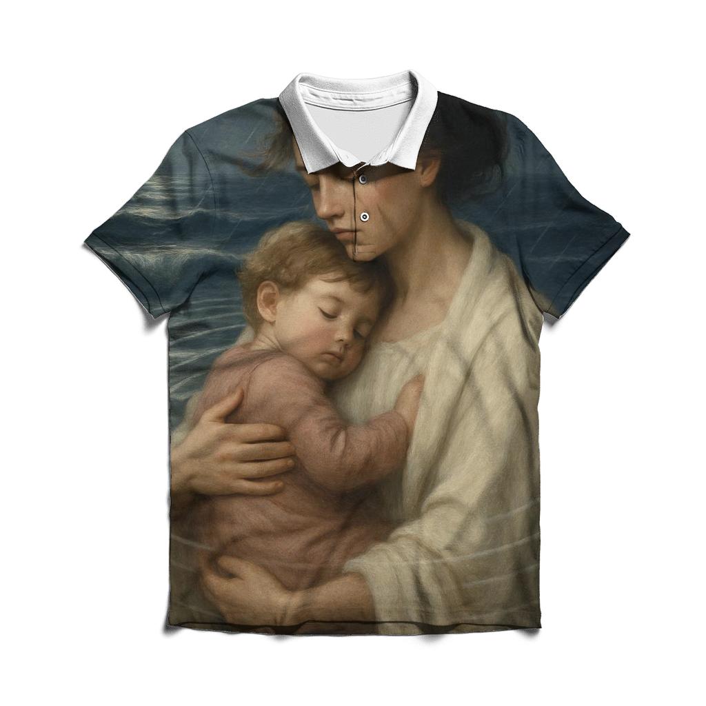 The Heartbeat Anchor A Mother’s Calm In Every Storm personalized polo shirts