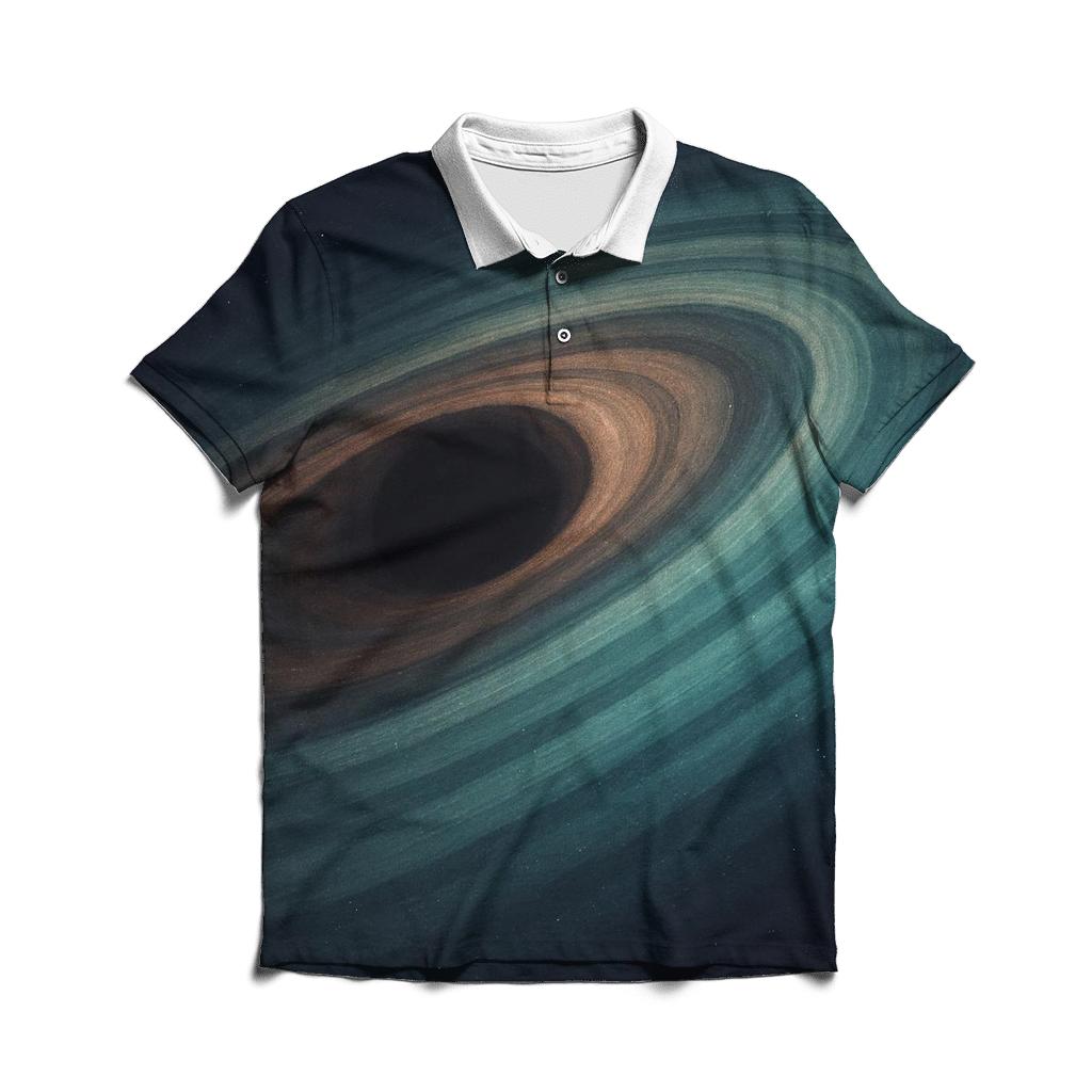 Accretion Disk Belt Shadows designer slim fit polos