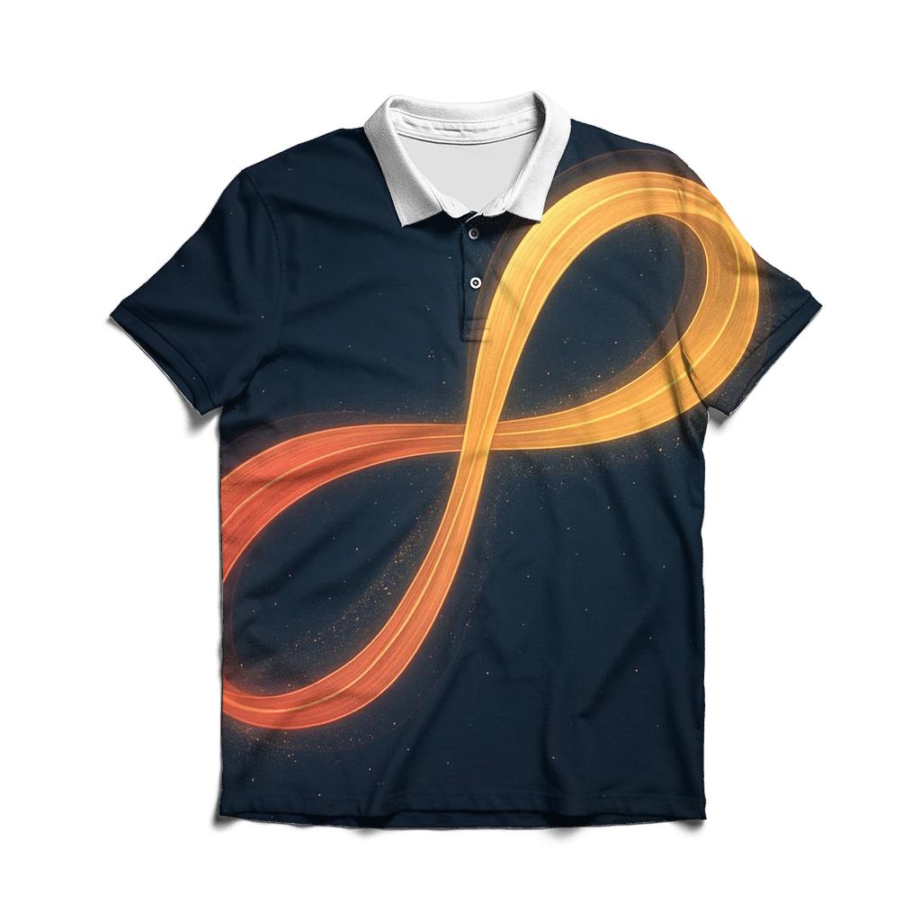 Infinite Breath Ribbons stylish collar polo tees