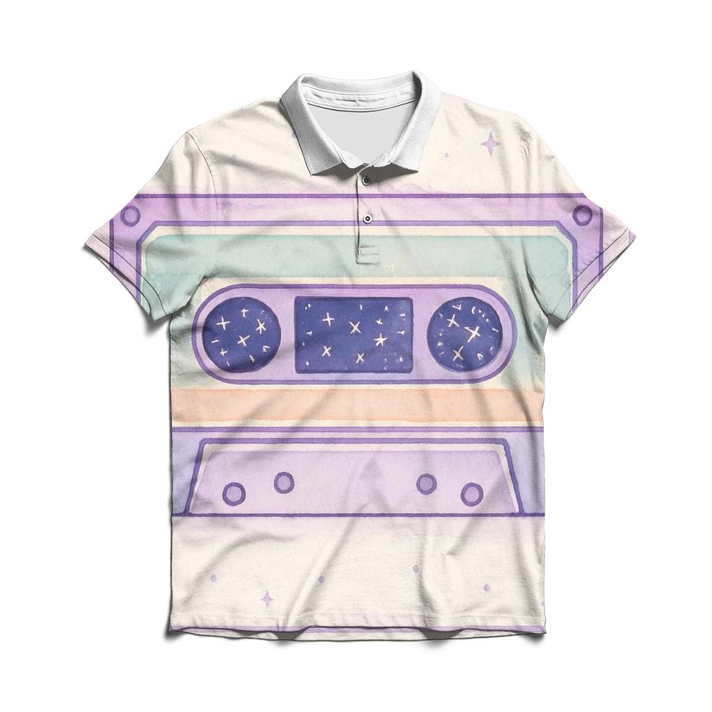 Cassette Constellation Map designer slim fit polos