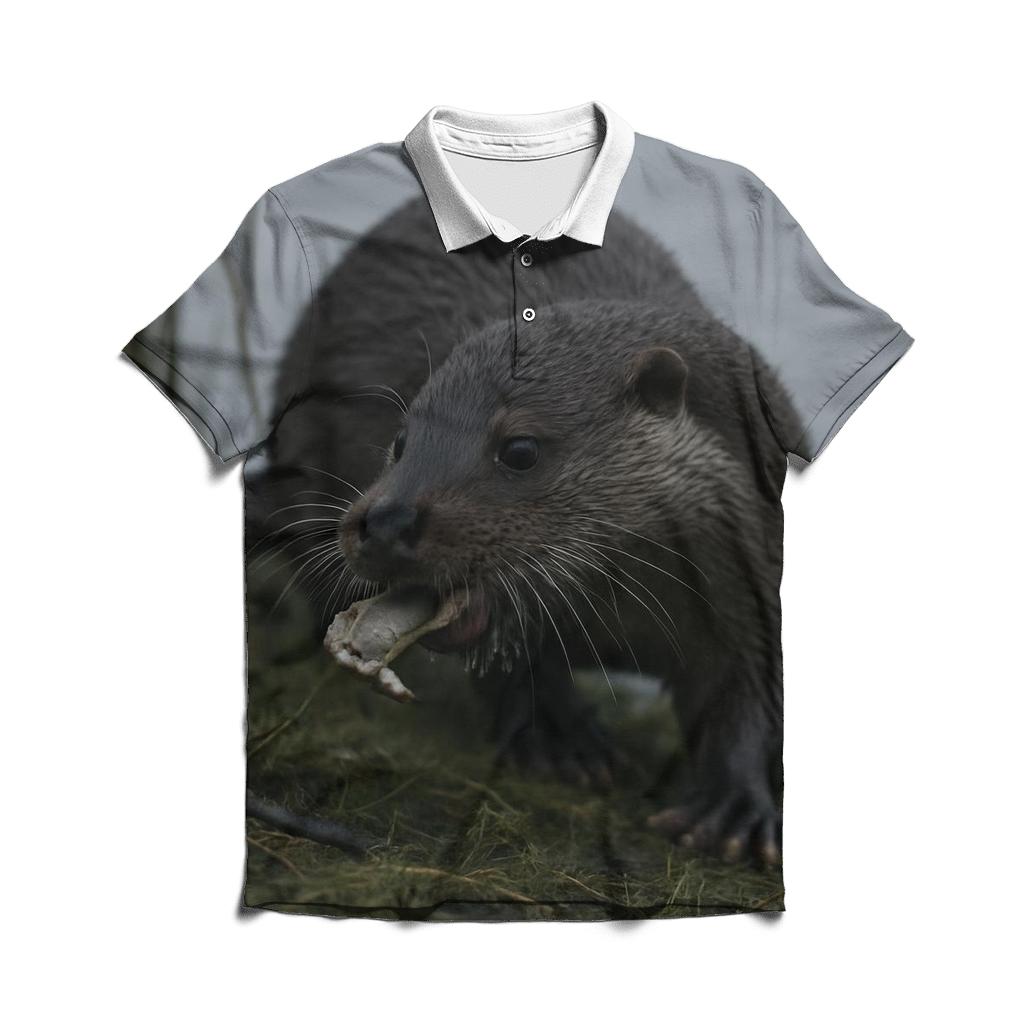 Frost Reed Forager Eurasian Otter premium cotton polo shirts