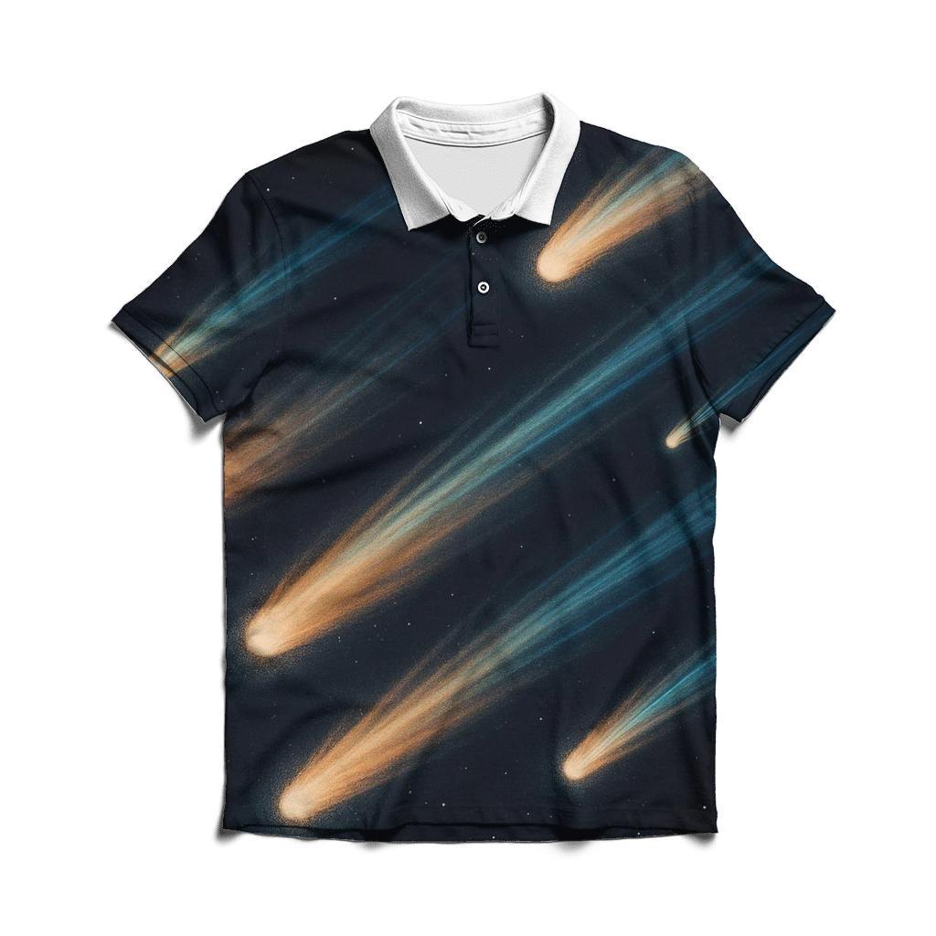 Comet Trail Fan And Ion Striae personalized polo shirts