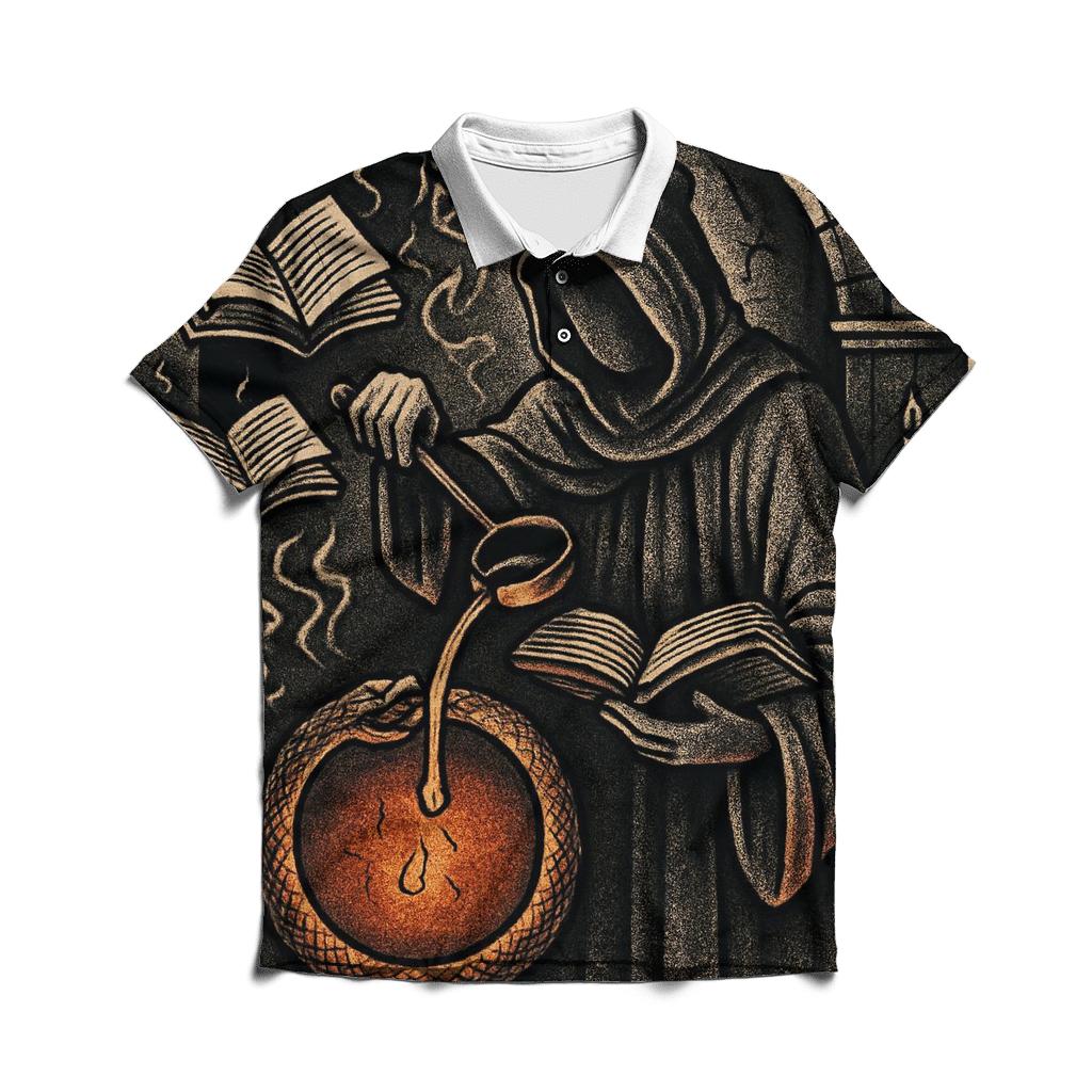 Library Of Molten Ink Ouroboros stylish collar polo tees