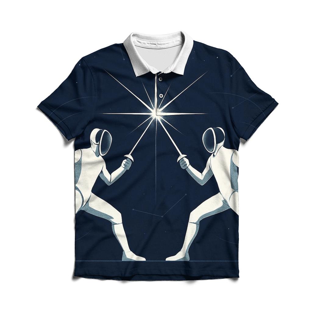Midnight Fencing Star Parry casual sports polo shirts