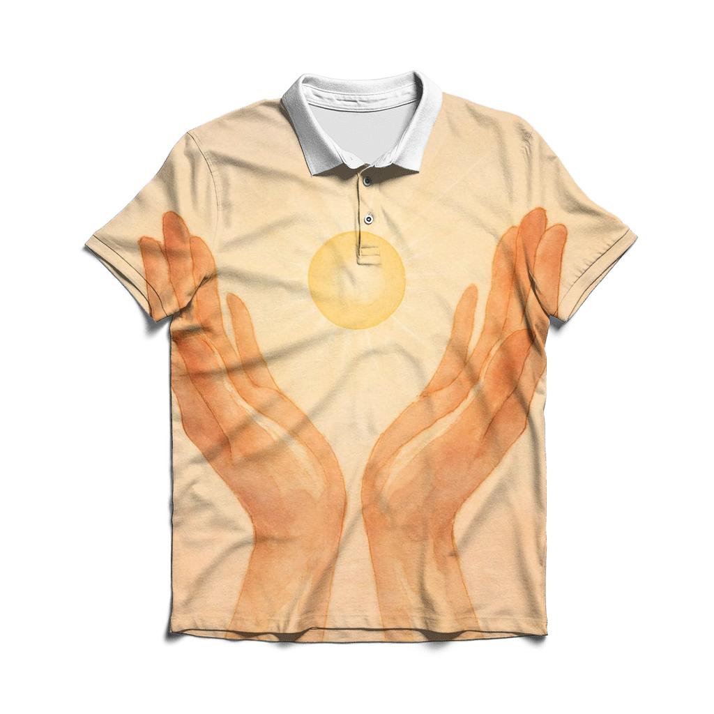 Open Hands Of Dawn premium cotton polo shirts