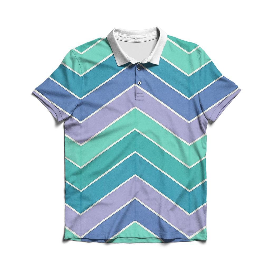 Accordion Chevron Aurora Fold stylish collar polo tees