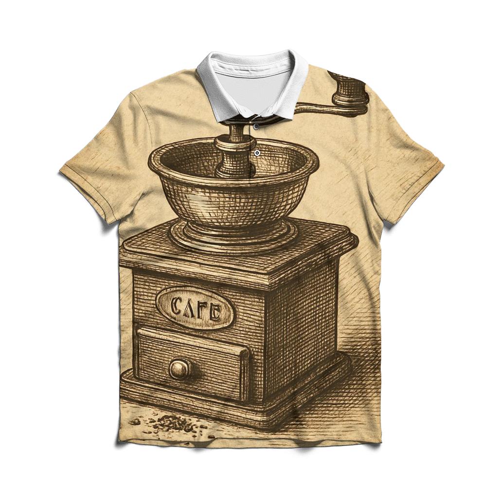 Vintage Grinder Etching personalized polo shirts