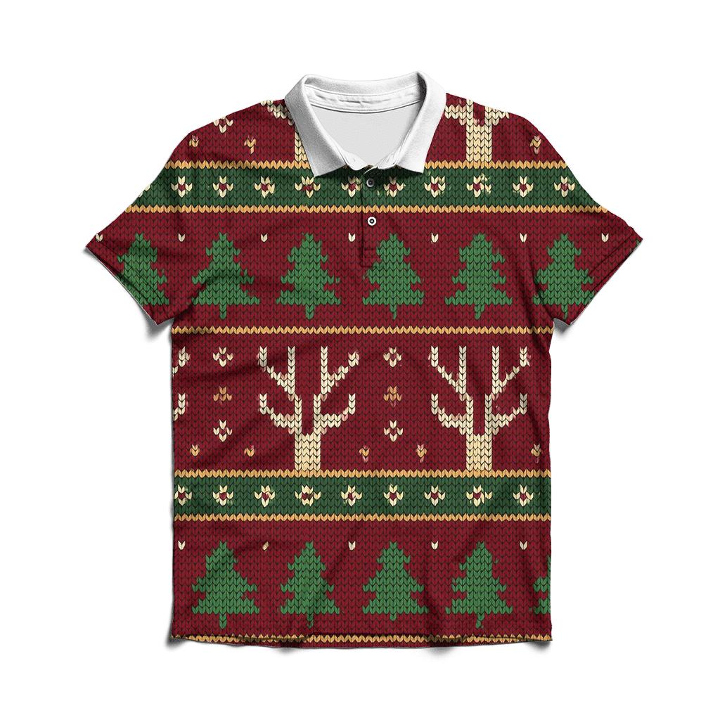 Reindeer Antler Fair Isle Ladder Design designer slim fit polos