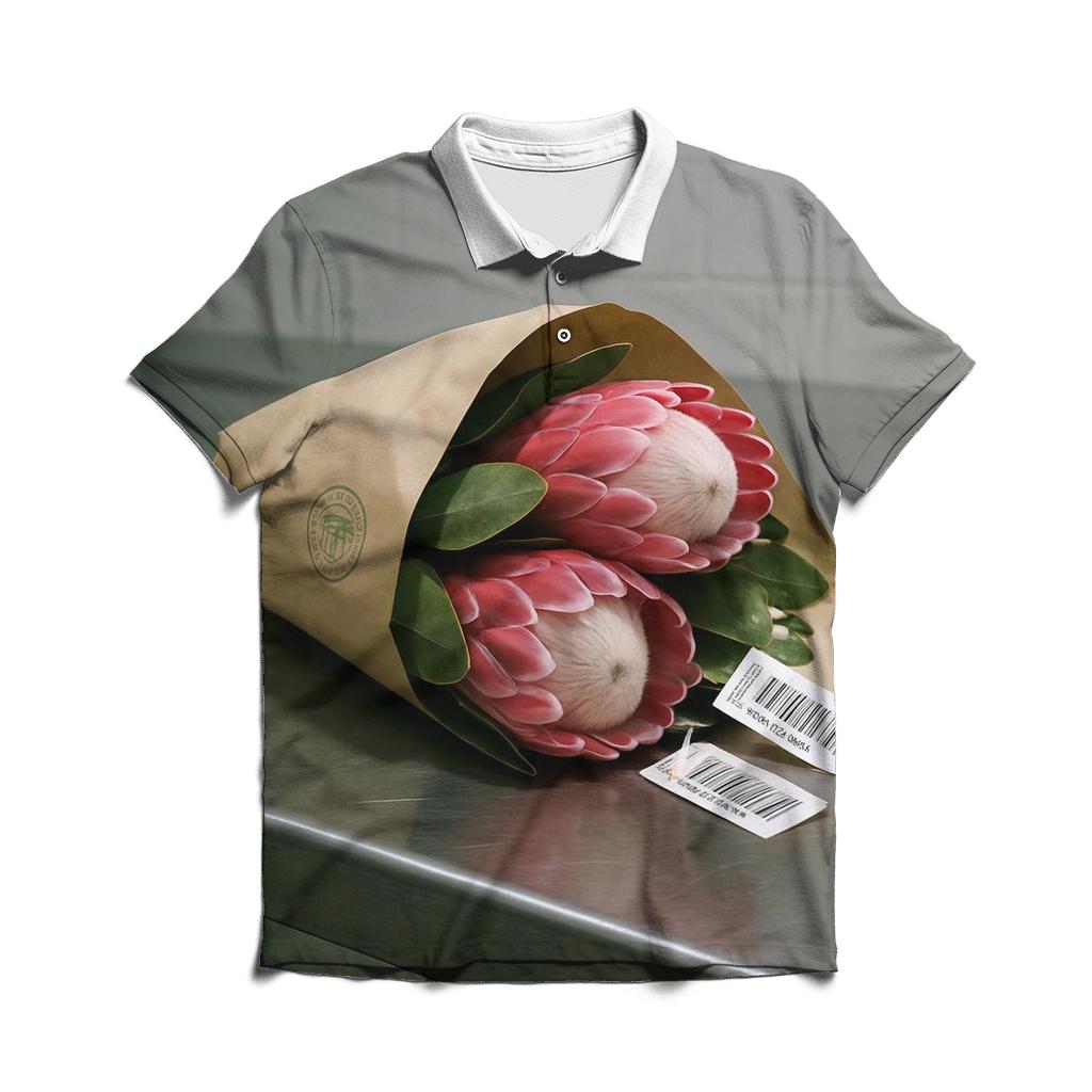 Protea Bouquet Wrapped For Export Inspection embroidered polo tops