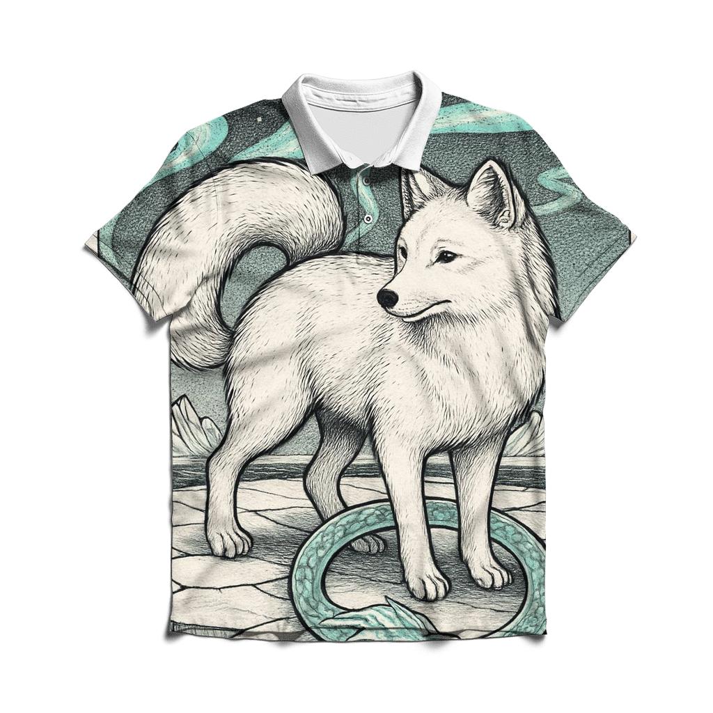Glacier Mirror Ouroboros branded logo polo shirts