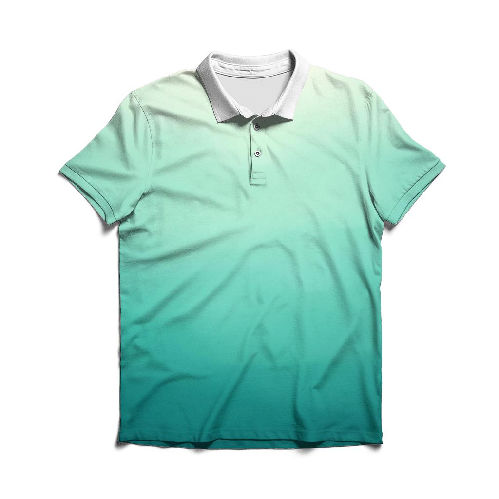 Ocean Glass Gradient custom polo shirts