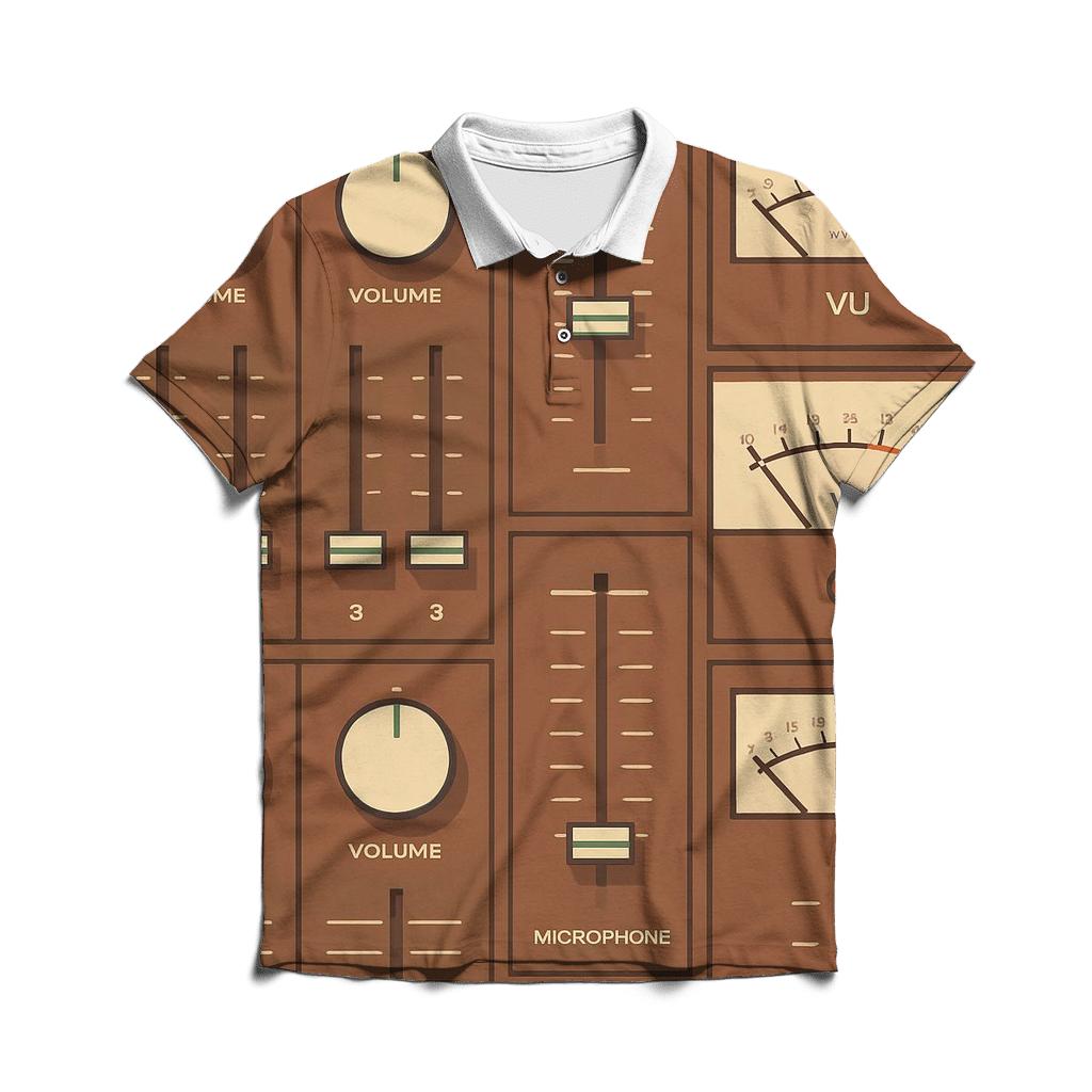 Analog Hi Fi Control Panel embroidered polo tops